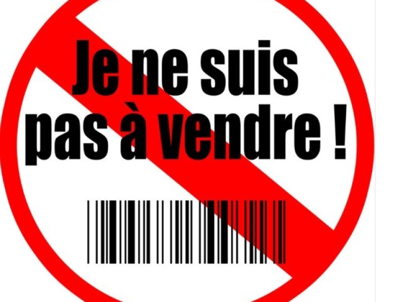 Je ne suis pas à vendre